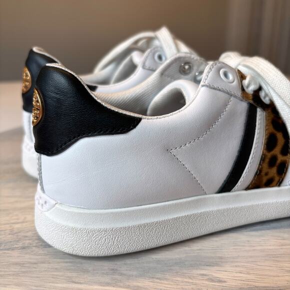 Tory Burch Women's Howell T-Saddle Leopard Print Sneakers Shoes US Size 5.5 M - Picture 9 of 13